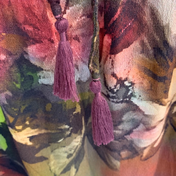 Soft Surroundings Natural Romance Dress Maxi Floral Dress Medium Boho Romantic - Picture 5 of 15